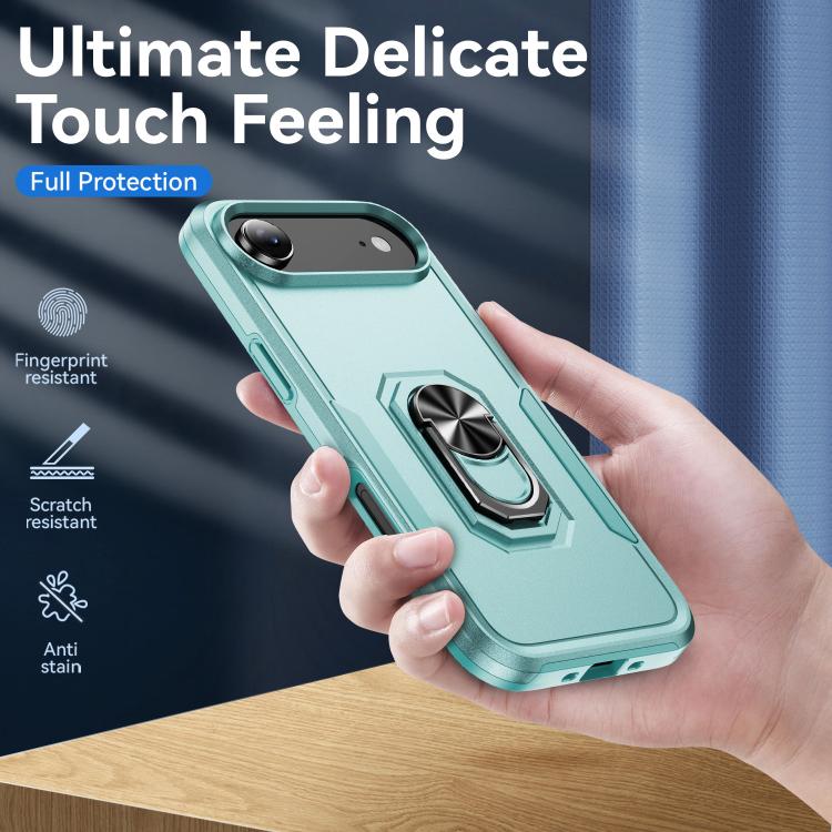 For iPhone Air Pioneer Armor Heavy Duty PC + TPU Phone Case with Holder