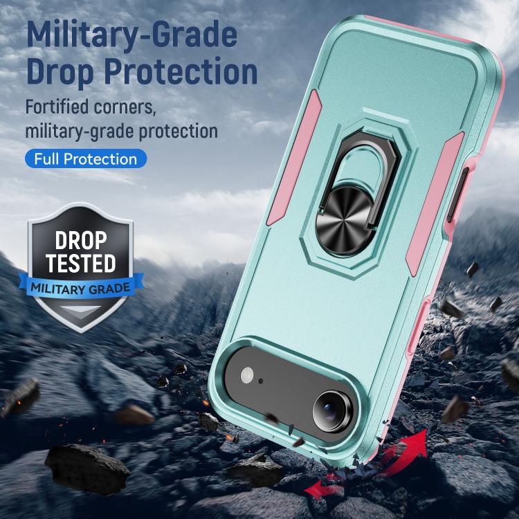 For iPhone Air Pioneer Armor Heavy Duty PC + TPU Phone Case with Holder