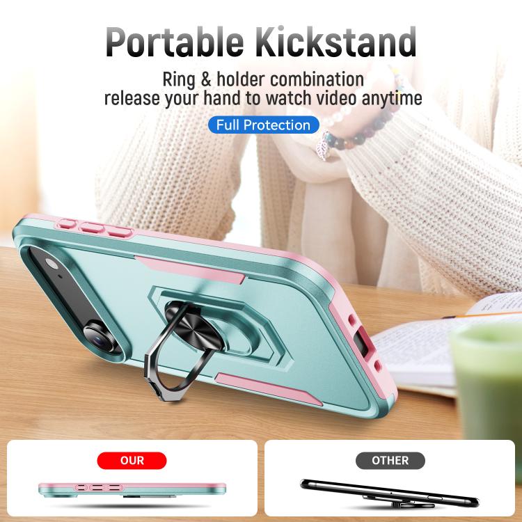 For iPhone Air Pioneer Armor Heavy Duty PC + TPU Phone Case with Holder