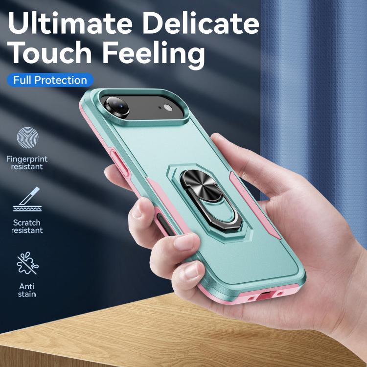 For iPhone Air Pioneer Armor Heavy Duty PC + TPU Phone Case with Holder