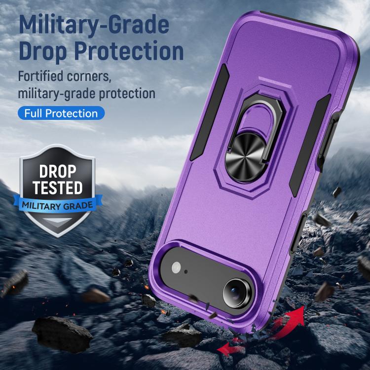 For iPhone Air Pioneer Armor Heavy Duty PC + TPU Phone Case with Holder