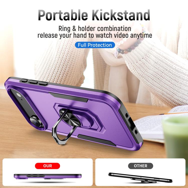 For iPhone Air Pioneer Armor Heavy Duty PC + TPU Phone Case with Holder