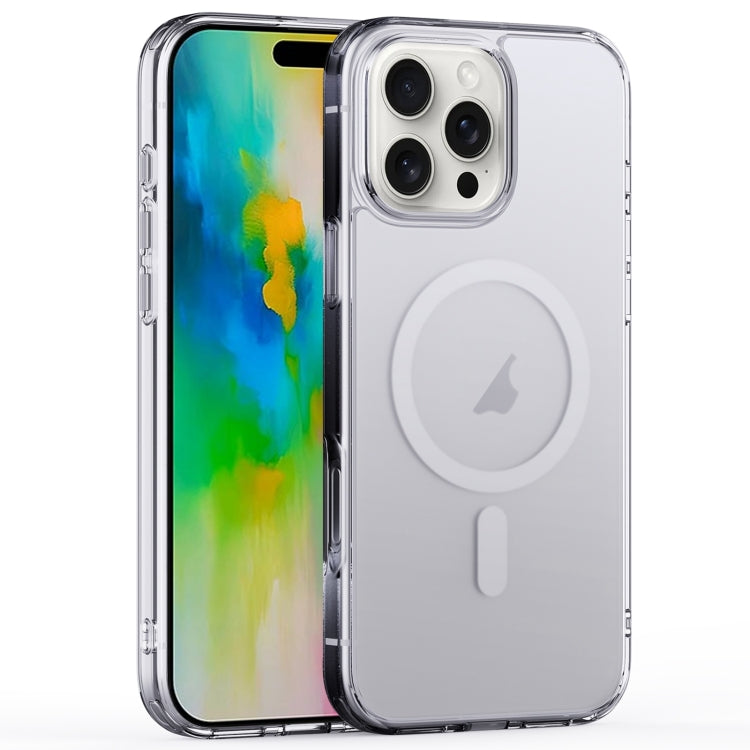 For iPhone 16 Pro Crystal Clear Frosted MagSafe Magnetic Phone Case