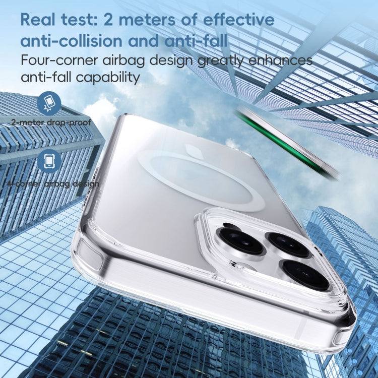 For iPhone 16 Pro Crystal Clear Frosted MagSafe Magnetic Phone Case