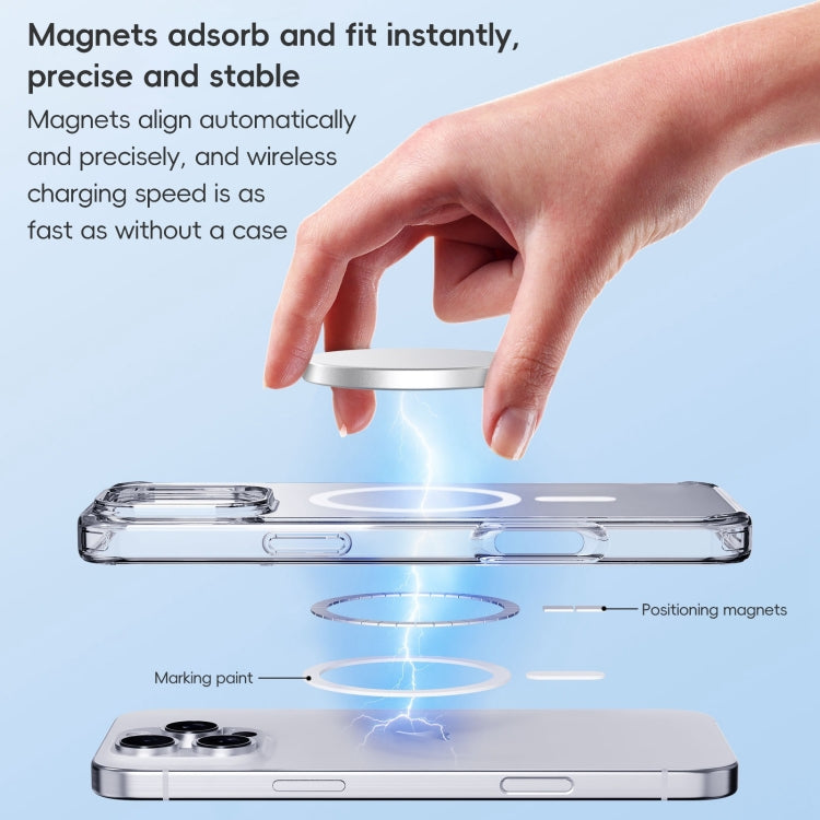 For iPhone 16 Pro Crystal Clear Frosted MagSafe Magnetic Phone Case
