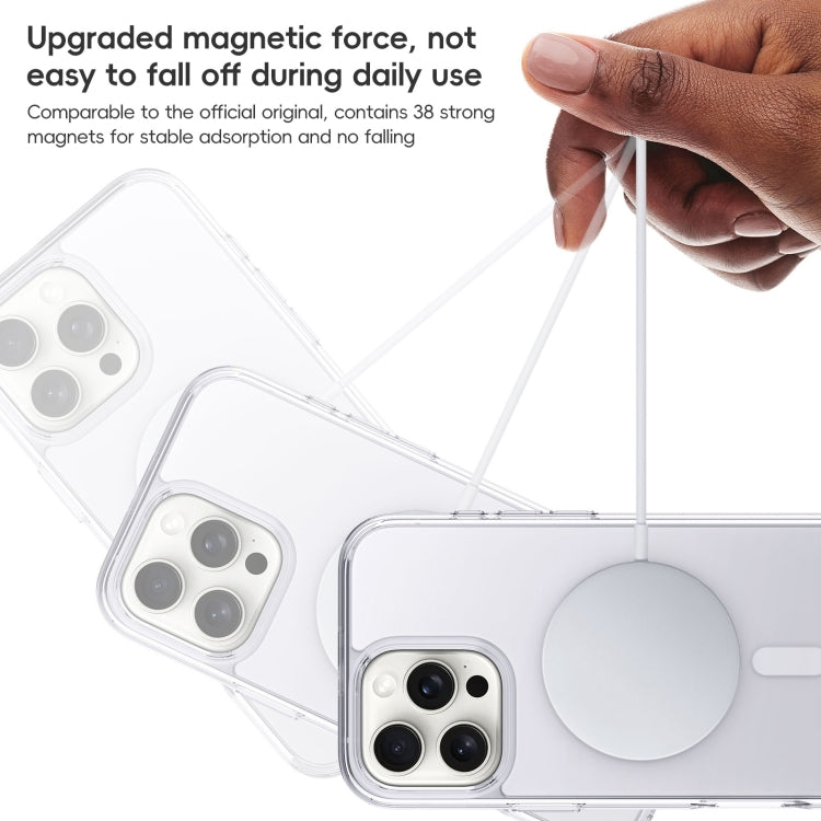 For iPhone 16 Pro Crystal Clear Frosted MagSafe Magnetic Phone Case