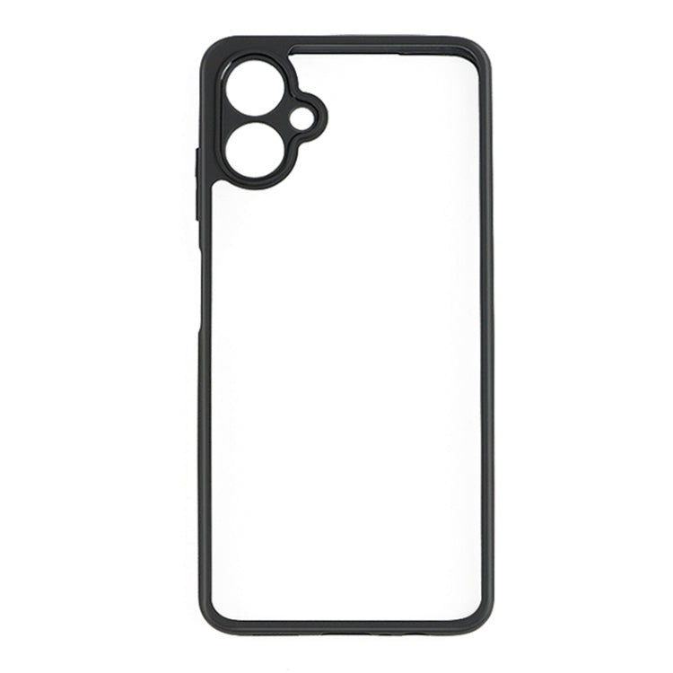 For Samsung Galaxy A06 4G Frosted TPU + Transparent PC Phone Case - Black