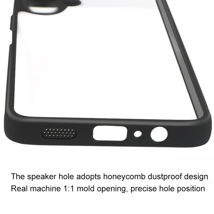 For Samsung Galaxy A06 4G Frosted TPU + Transparent PC Phone Case - Black