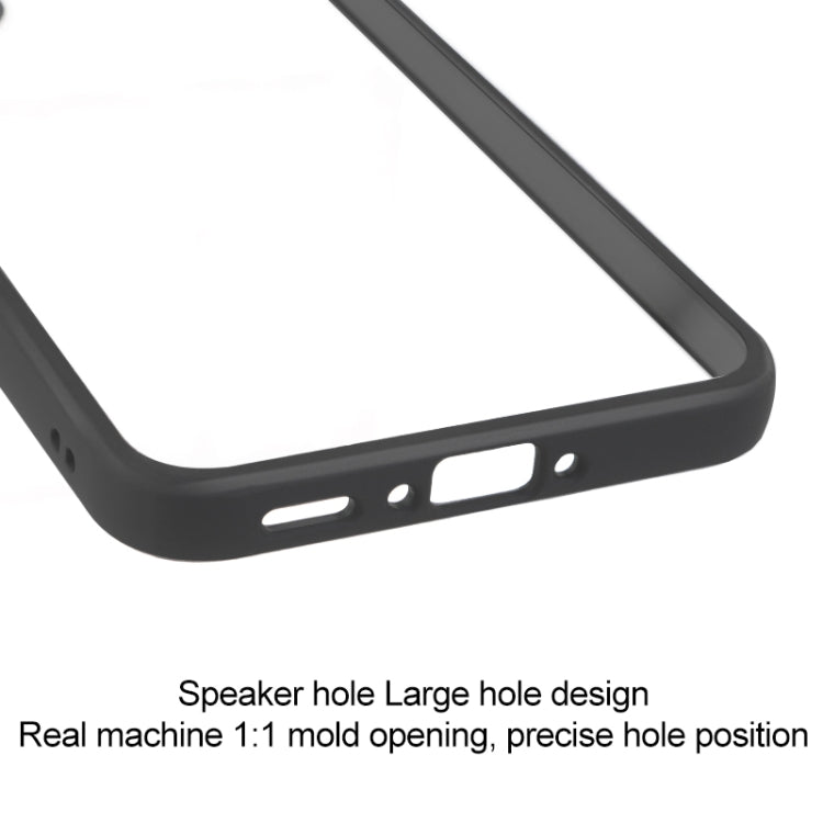 For Samsung Galaxy A36 5G Frosted TPU + Transparent PC Phone Case - Black