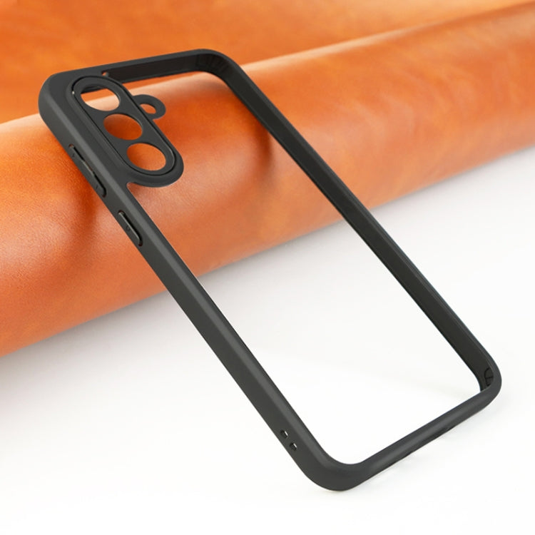 For Samsung Galaxy A36 5G Frosted TPU + Transparent PC Phone Case - Black