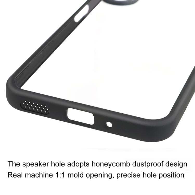 For Samsung Galaxy A17 5G Frosted TPU + Transparent PC Phone Case - Black