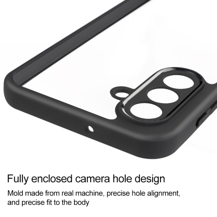 For Samsung Galaxy A17 5G Frosted TPU + Transparent PC Phone Case - Black