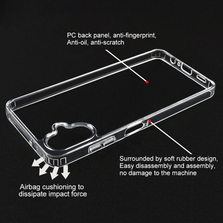 For Samsung Galaxy A06 4G Crystal TPU + PC Airbag Shockproof Phone Case - Transparent