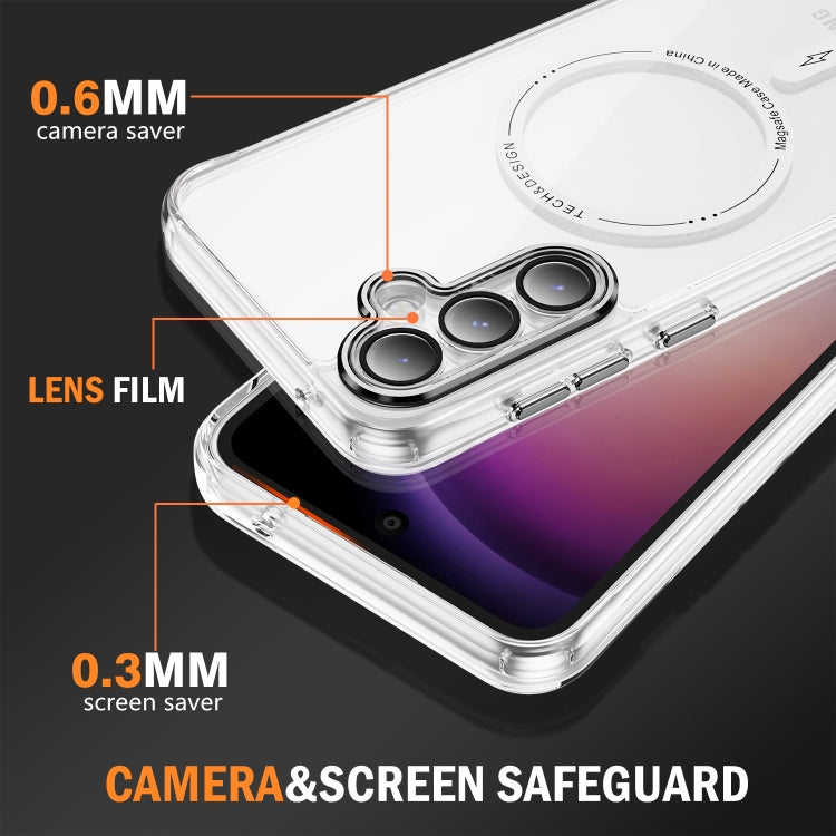For Samsung Galaxy S23 FE 5G Airbag Magsafe PC Hybrid TPU Phone Case