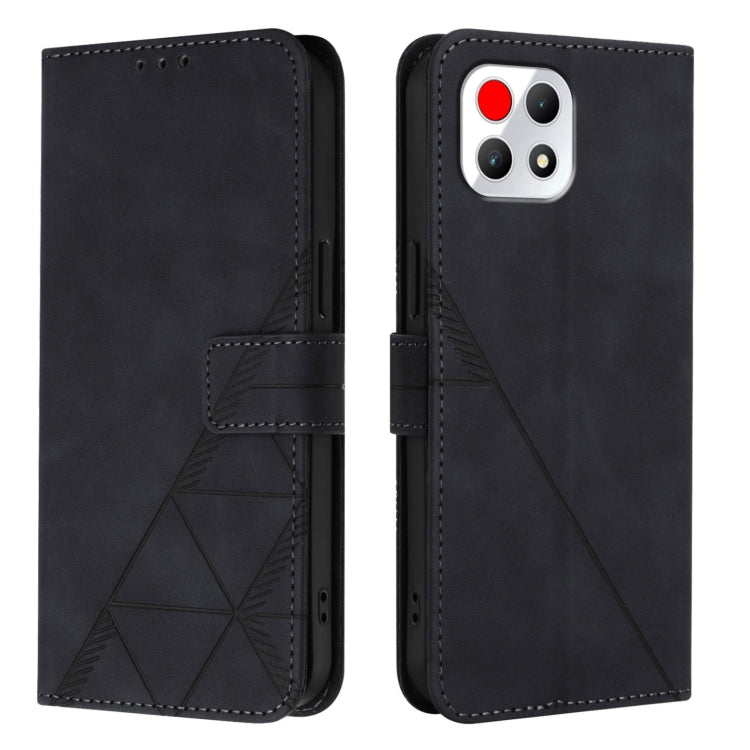 For T-Mobile REVVL 7 5G Crossbody 3D Embossed Flip Leather Phone Case