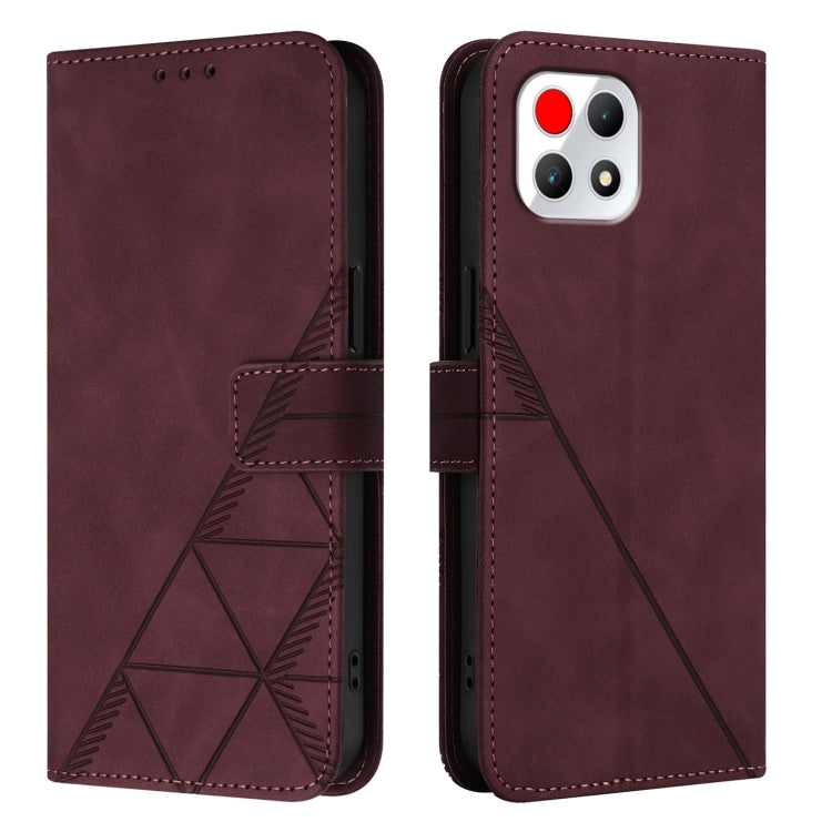 For T-Mobile REVVL 7 5G Crossbody 3D Embossed Flip Leather Phone Case