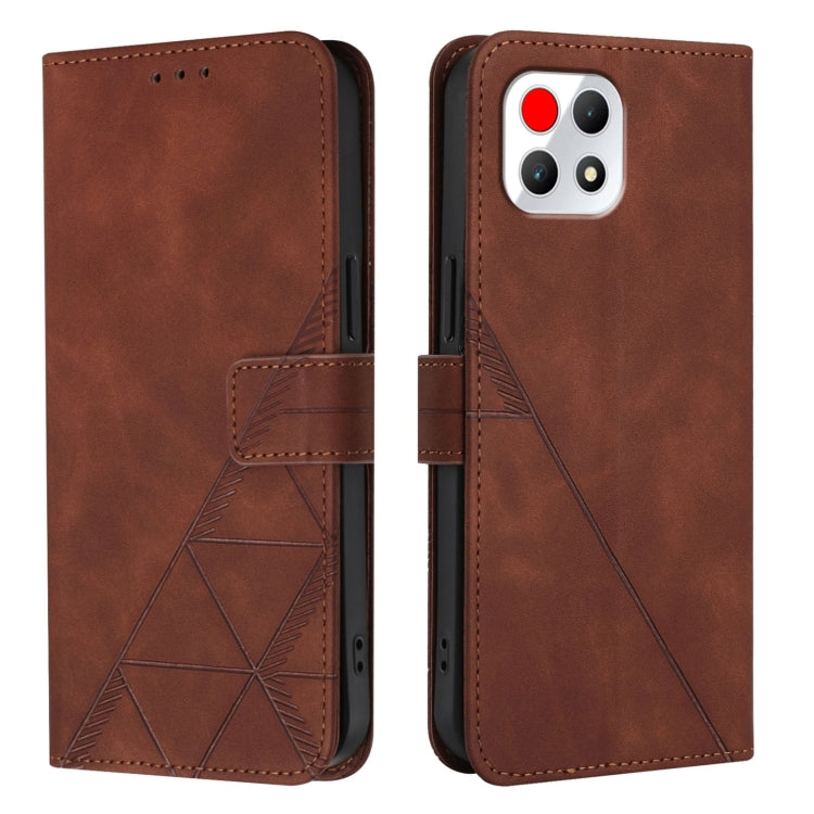 For T-Mobile REVVL 7 5G Crossbody 3D Embossed Flip Leather Phone Case