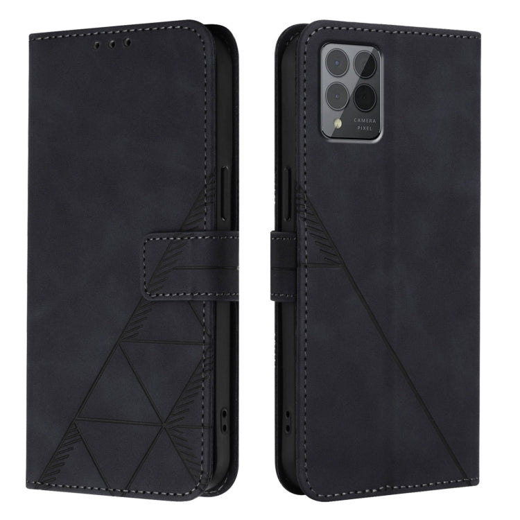 For T-Mobile REVVL 6 Pro / 6x Pro 5G Crossbody 3D Embossed Flip Leather Phone Case