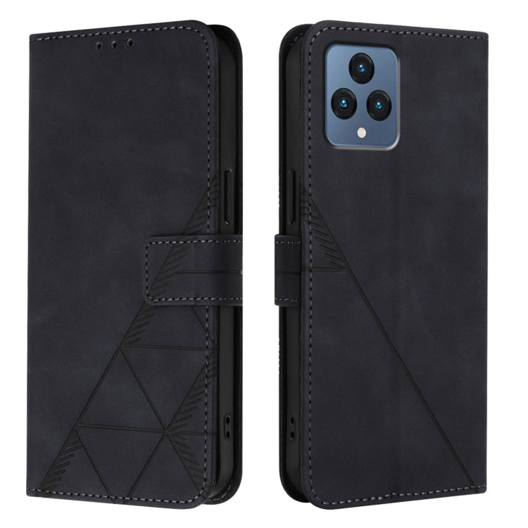 For T-Mobile REVVL 6 / 6x 5G Crossbody 3D Embossed Flip Leather Phone Case