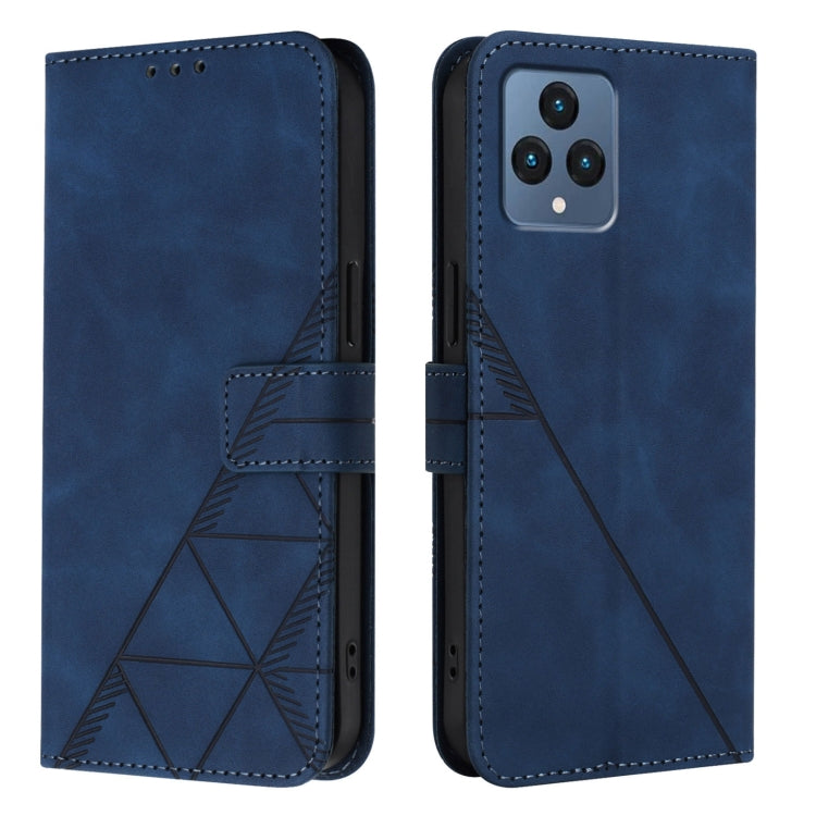For T-Mobile REVVL 6 / 6x 5G Crossbody 3D Embossed Flip Leather Phone Case
