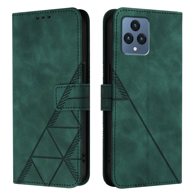 For T-Mobile REVVL 6 / 6x 5G Crossbody 3D Embossed Flip Leather Phone Case