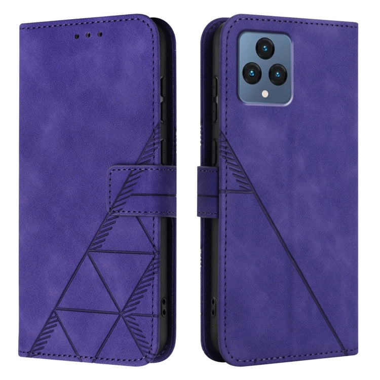 For T-Mobile REVVL 6 / 6x 5G Crossbody 3D Embossed Flip Leather Phone Case