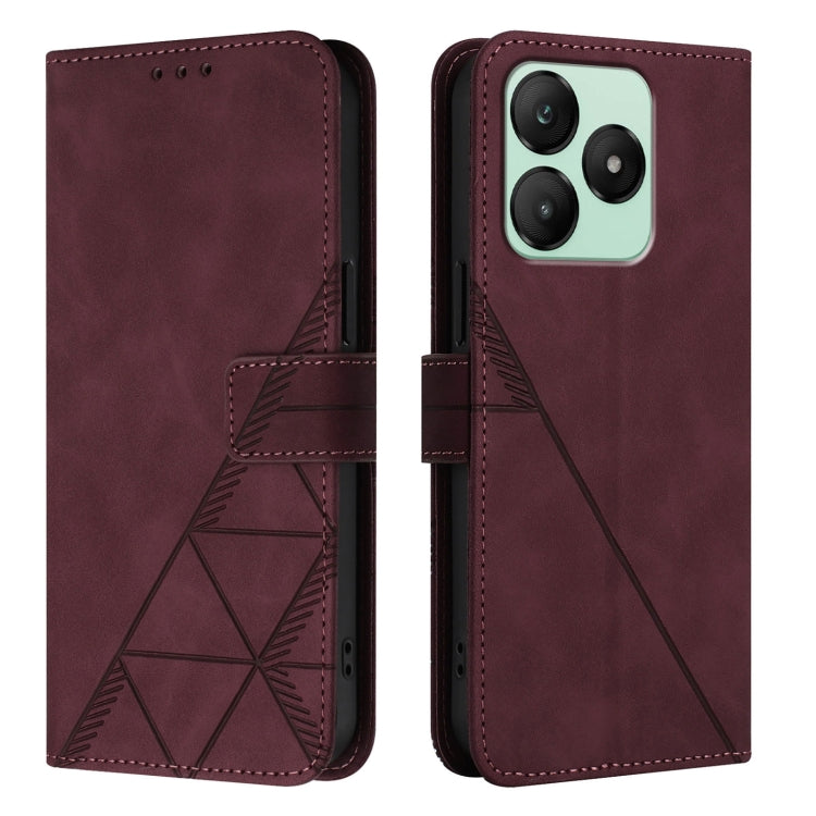 For Wiko T20 Crossbody 3D Embossed Flip Leather Phone Case