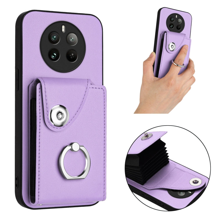 For Realme 12 Pro / 12 Pro+ Organ Card Bag Ring Holder Phone Case
