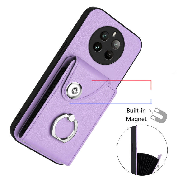 For Realme 12 Pro / 12 Pro+ Organ Card Bag Ring Holder Phone Case