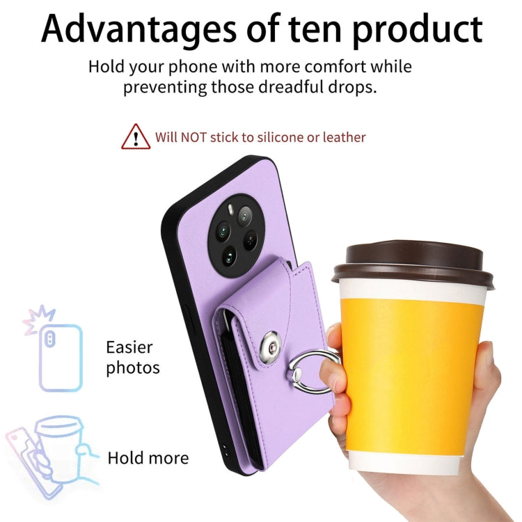 For Realme 12 Pro / 12 Pro+ Organ Card Bag Ring Holder Phone Case