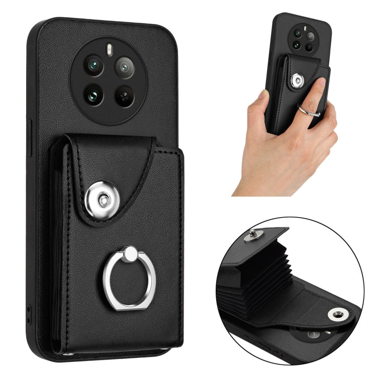 For Realme 12 Pro / 12 Pro+ Organ Card Bag Ring Holder Phone Case