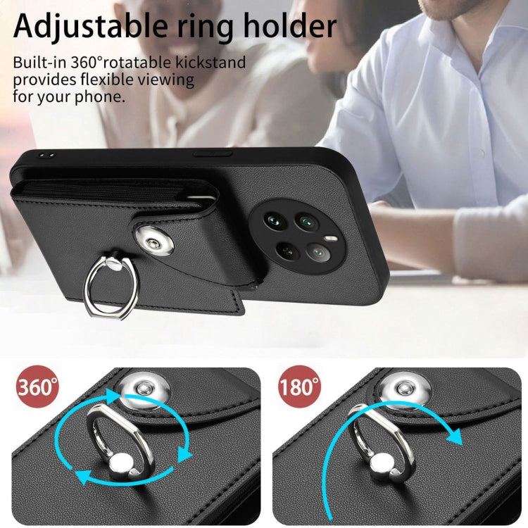 For Realme 12 Pro / 12 Pro+ Organ Card Bag Ring Holder Phone Case