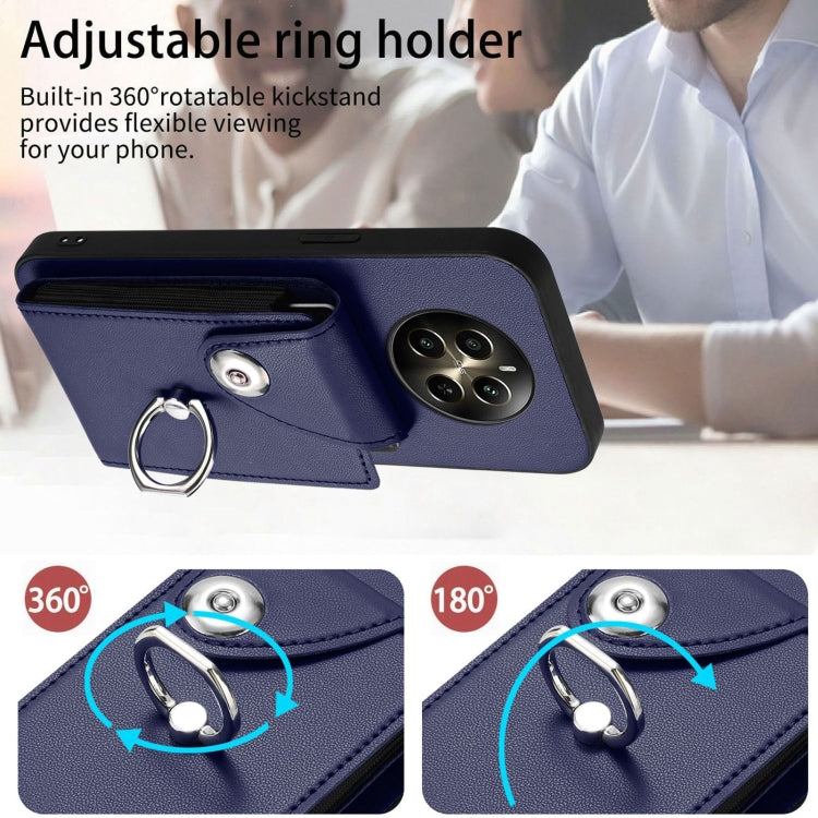 For Realme 12+ 5G India Organ Card Bag Ring Holder Phone Case