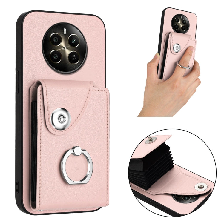 For Realme 12+ 5G India Organ Card Bag Ring Holder Phone Case