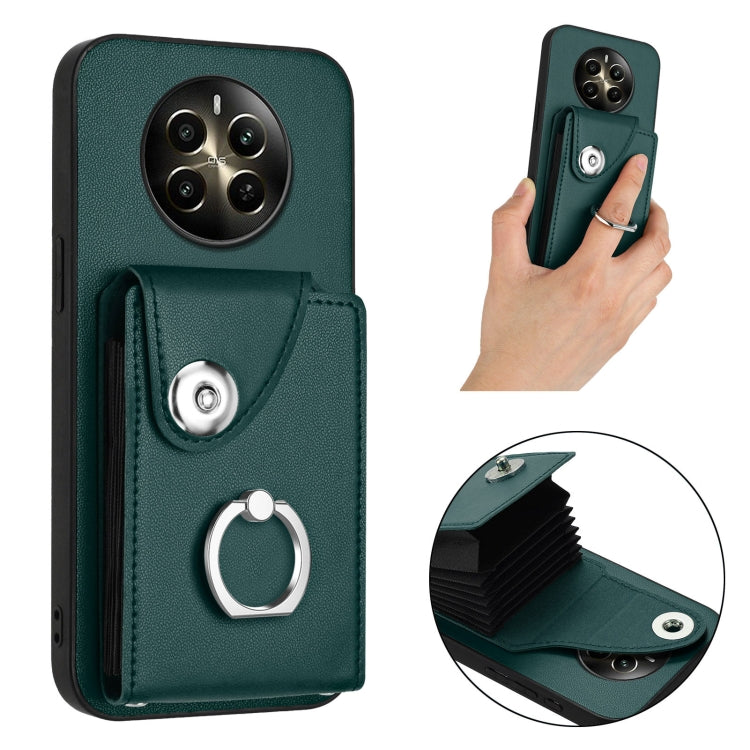 For Realme 12+ 5G India Organ Card Bag Ring Holder Phone Case