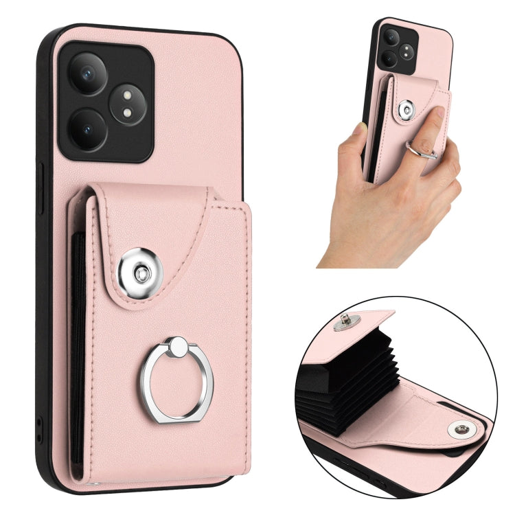 For Realme GT Neo6 SE Organ Card Bag Ring Holder Phone Case