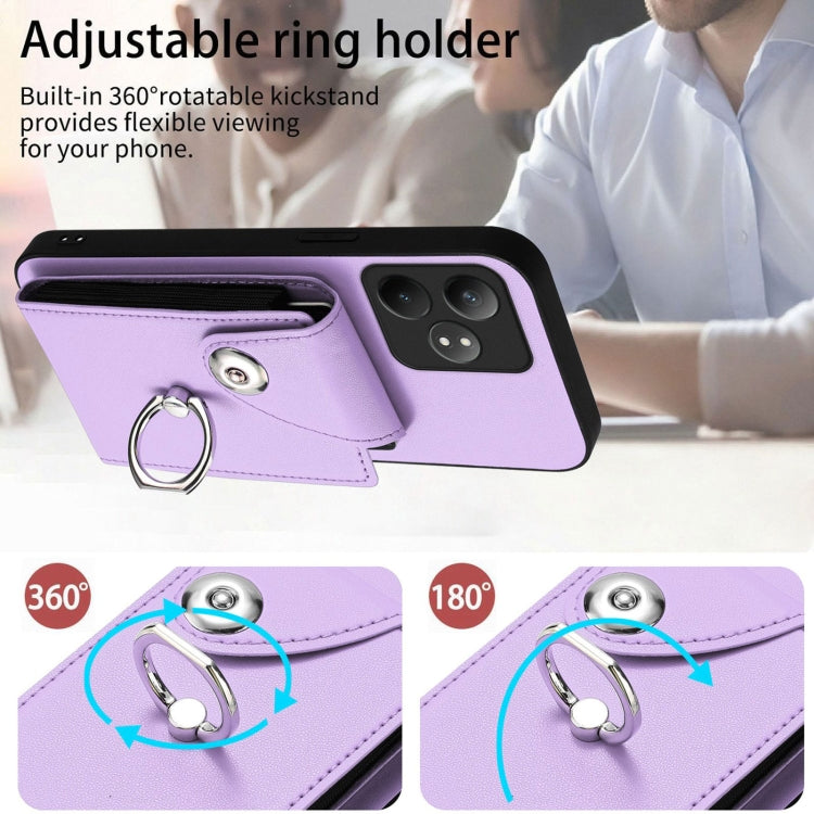 For Realme GT Neo6 / GT 6T 5G Organ Card Bag Ring Holder Phone Case