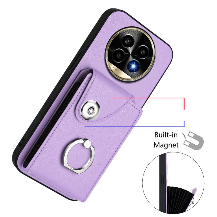 For Realme 13 Pro / 13 Pro+ 5G Organ Card Bag Ring Holder Phone Case