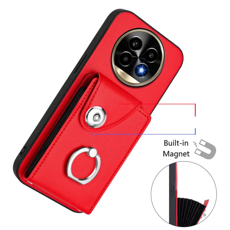 For Realme 13 Pro / 13 Pro+ 5G Organ Card Bag Ring Holder Phone Case