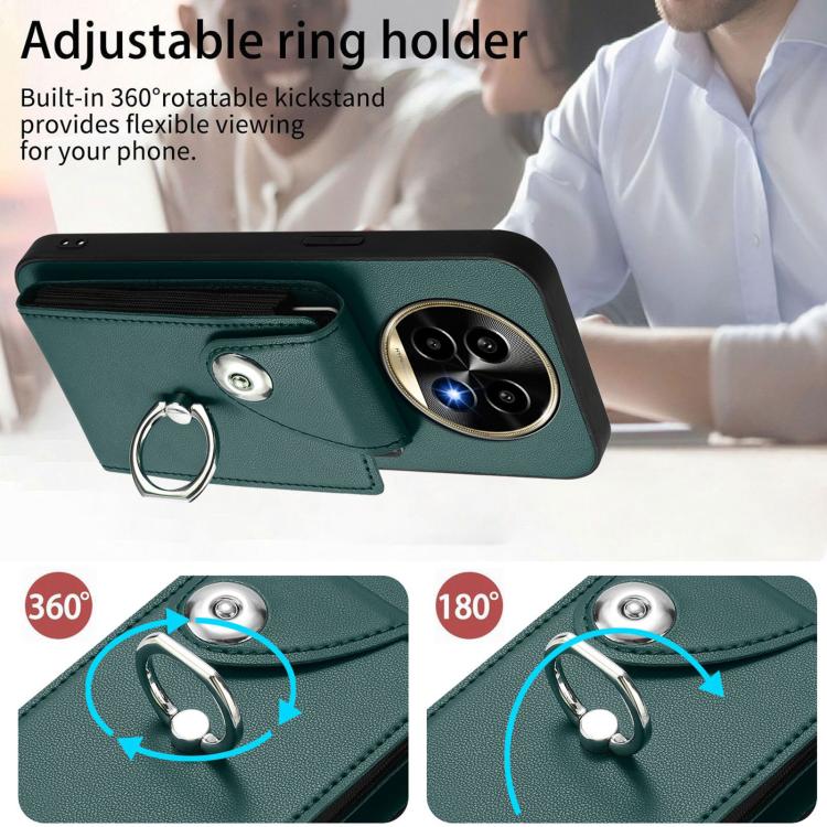 For Realme 13 Pro / 13 Pro+ 5G Organ Card Bag Ring Holder Phone Case