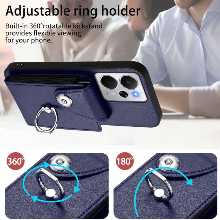For Realme 14 / P3 5G / Neo7x Organ Card Bag Ring Holder Phone Case