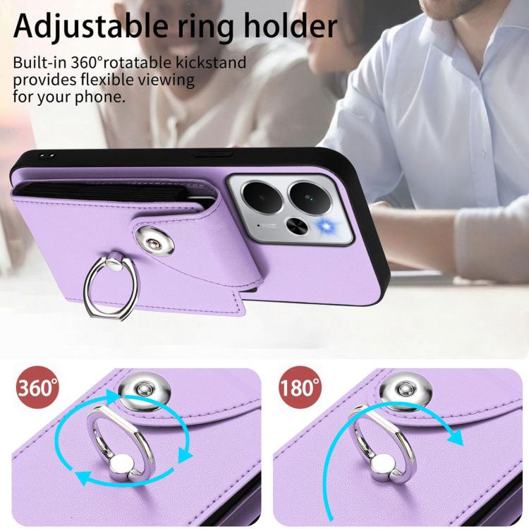 For Realme 14 / P3 5G / Neo7x Organ Card Bag Ring Holder Phone Case