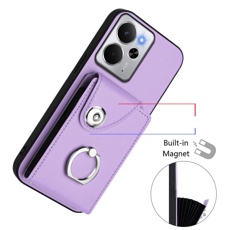 For Realme 14 / P3 5G / Neo7x Organ Card Bag Ring Holder Phone Case