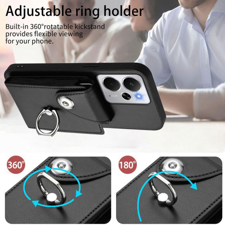 For Realme 14 / P3 5G / Neo7x Organ Card Bag Ring Holder Phone Case