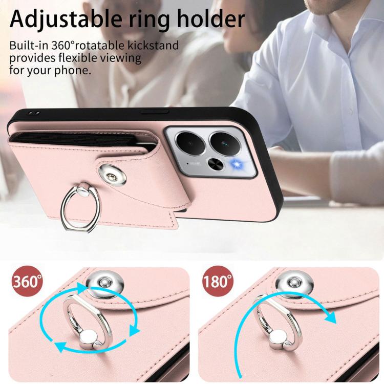 For Realme 14 / P3 5G / Neo7x Organ Card Bag Ring Holder Phone Case
