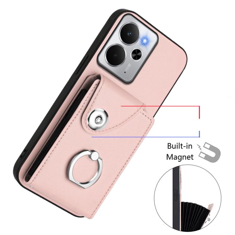For Realme 14 / P3 5G / Neo7x Organ Card Bag Ring Holder Phone Case