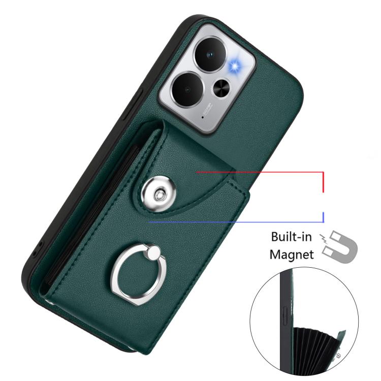 For Realme 14 / P3 5G / Neo7x Organ Card Bag Ring Holder Phone Case
