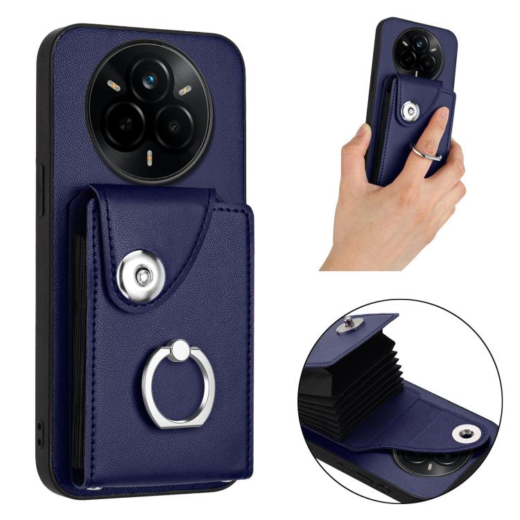 For Realme 14 Pro Organ Card Bag Ring Holder Phone Case