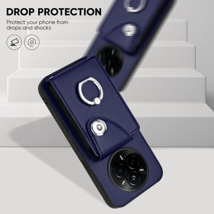 For Realme 14 Pro Organ Card Bag Ring Holder Phone Case