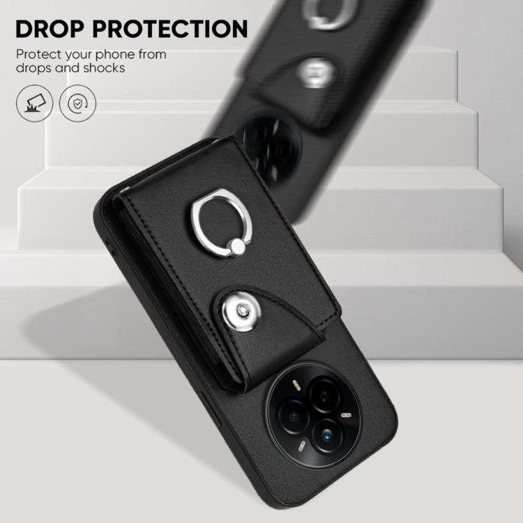 For Realme 14 Pro Organ Card Bag Ring Holder Phone Case